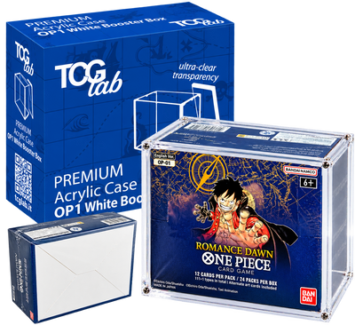 TCG Lab – Premium Case Protettivo Magnetico in Plexiglass per One Piece OP01 White Bottom / OP02 / OP03