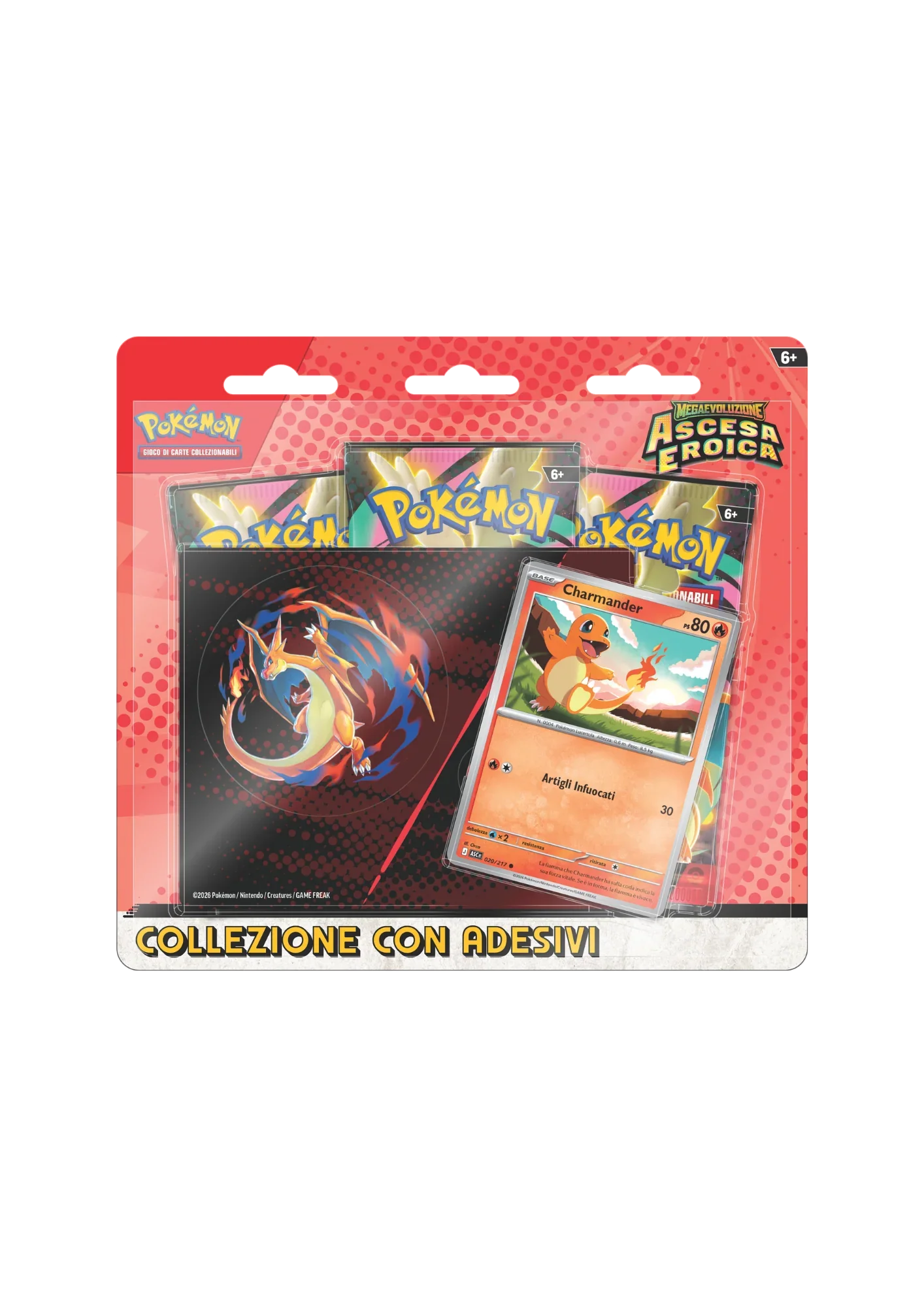 Collezione Charmender con Adesivi dell'espansione Megaevoluzione