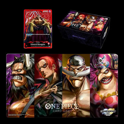 One Piece Card Game 4 Imperatori – Playmat, Storage Box e Promo Edward Newgate