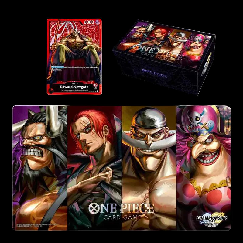 One Piece Card Game 4 Imperatori – Playmat, Storage Box e Promo Edward Newgate