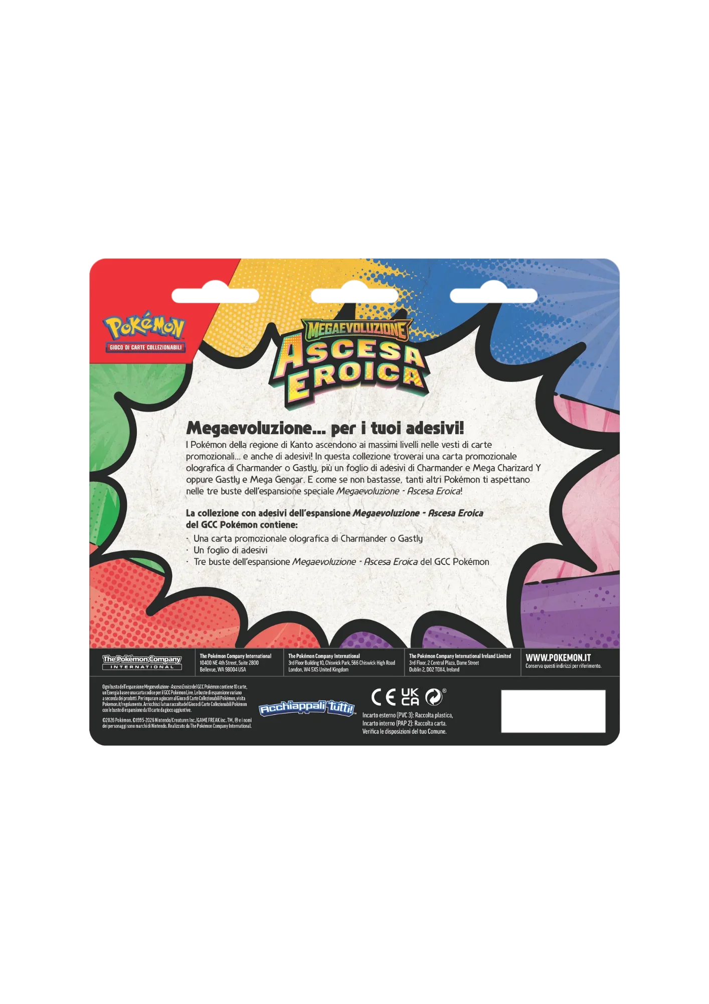 Collezione Gastly con Adesivi dell'espansione Megaevoluzione