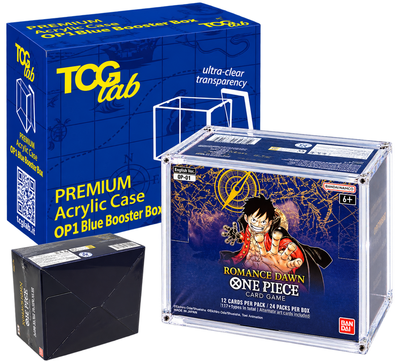 TCG Lab – Premium Case Protettivo Magnetico in Plexiglass per One Piece OP01 Blue Bottom