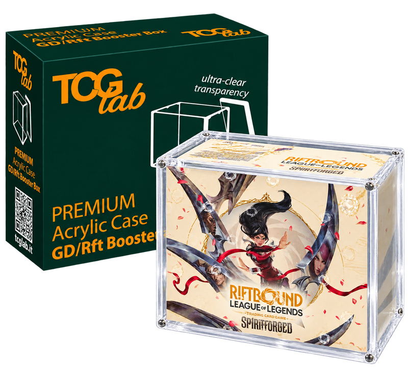 TCGLab Premium Case Protettivo Gundam/Riftbound Booster Box – Plexiglass Magnetico
