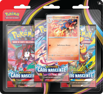 Blister 3 Buste Megaevoluzione - Caos Nascente + Promo Charmeleon [ITA]
