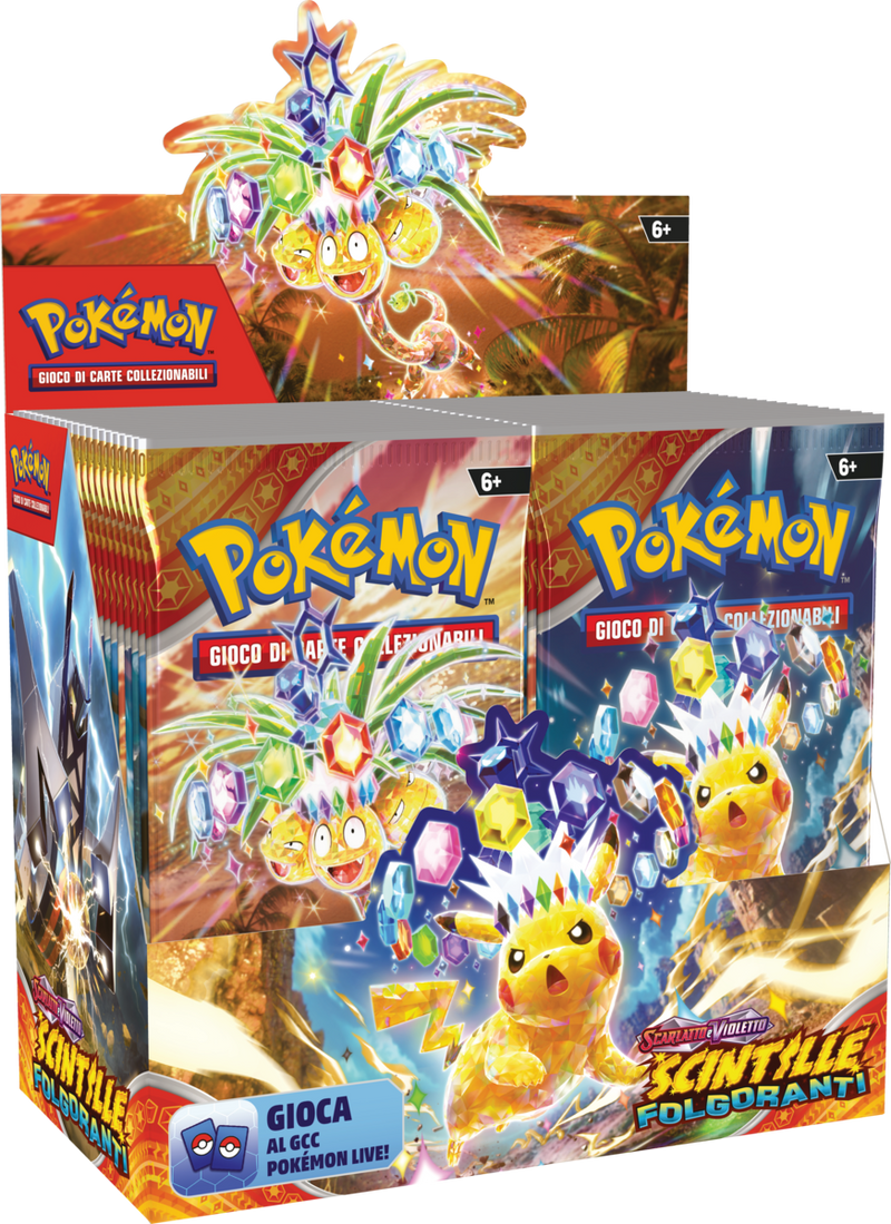 Box 36 Buste Pokémon Scarlatto e Violetto - Scintille Folgoranti SV08 [ITA]