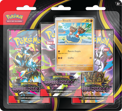 Blister 3 Buste Megaevoluzione - Buio Pesto + Promo Binacle [ITA]