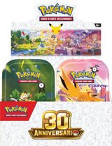Mini Tin Pokémon 30° Anniversario IT | Scatolina da Collezione con 2 Buste
