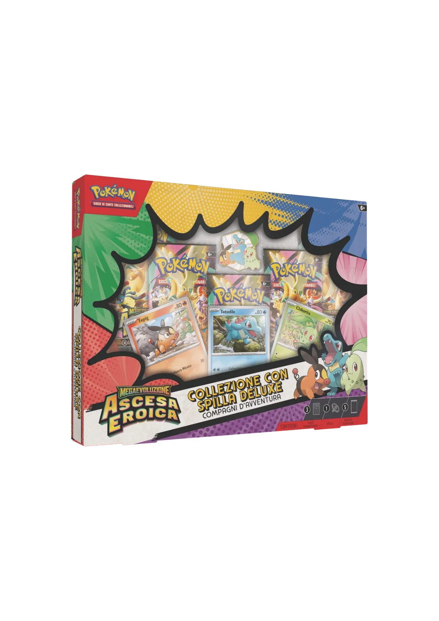Collezione con Spilla Deluxe Compagni d'Avventura dell'espansione Megaevoluzione