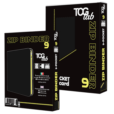 9-Pocket Trading card binder with zipper - 468 nero - zip gialla