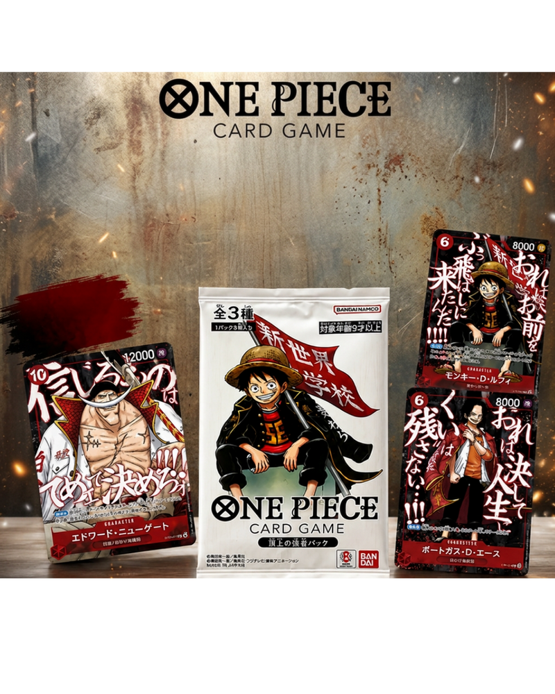 One Piece Card Game – Pack 3 Carte Luffy, Ace & Newgate – Giapponese