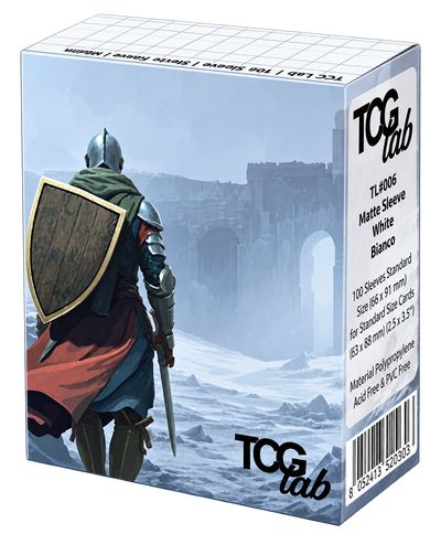 TCG Lab – 100 Bustine Protettive Standard Matte – Bianco – 66x91 mm