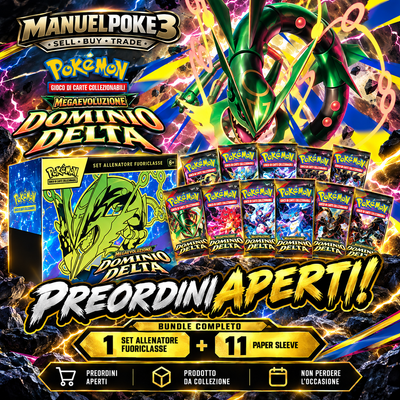 Pokémon Dominio Delta – Bundle Set Allenatore Fuoriclasse + 11 Paper Sleeve – ITA