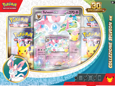 Collezione Sylveon ex Pokémon 30° Anniversario IT | Carta Promo + Carta Gigante