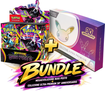 Pokémon – Bundle Box Buio Pesto 36 Buste + Ultra Premium 30° Anniversario – ITA