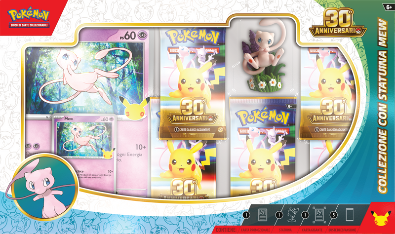 Statuina esclusiva di Mew inclusa nella Collezione Pokémon 30° Anniversario IT