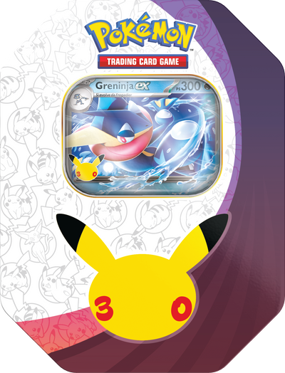 Tin Greninja ex Pokémon 30° Anniversario IT | Carta Promo + 5 Buste Pokémon GCC