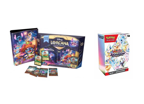 Pokemon Evoluzioni Prismatiche | Bundle 6 Bustine ITA + Lorcana Azurite Sea | Stitch Gift Set ENG